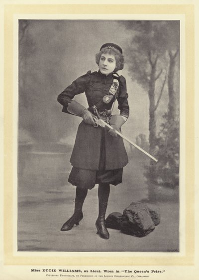 Miss Ettie Williams as Lieut Wren in The Queens Prize by English Photographer