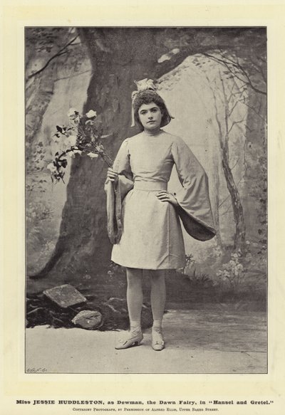 Miss Jessie Huddleston as Dewman, the Dawn Fairy in Hansel and Gretel by English Photographer
