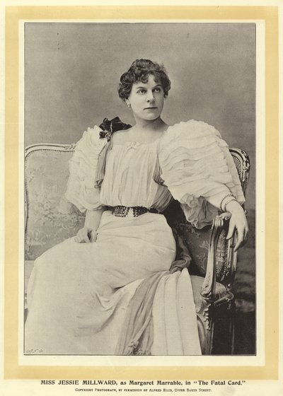 Miss Jessie Millward, as Margaret Marrable, in The Fatal Card by English Photographer