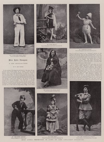 Miss Lydia Thompson in some of her Greatest Successes by English Photographer