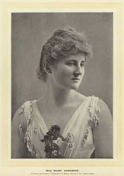 Miss Mary Anderson by English Photographer