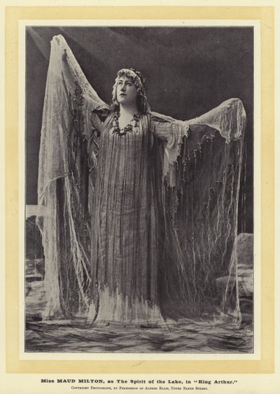 Miss Maud Milton as The Spirit of the Lake in King Arthur by English Photographer