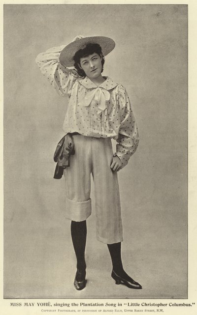 Miss May Yohe, singing the Plantation Song in Little Christopher Columbus by English Photographer