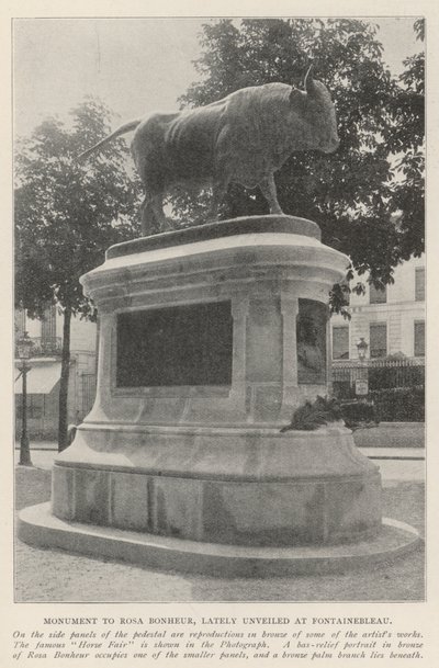 Monument to Rosa Bonheur, lately unveiled at Fontainebleau by English Photographer