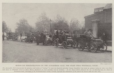 Motor-Car Demonstrations by the Automobile Club, the Start from Whitehall Court by English Photographer