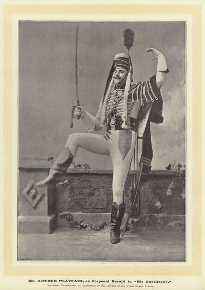 Mr Arthur Playfair as Corporal Harold in His Excellency by English Photographer