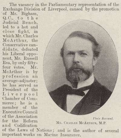 Mr. Charles McArthur, MP by English Photographer