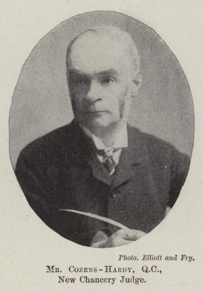 Mr Cozens-Hardy, QC, New Chancery Judge by English Photographer