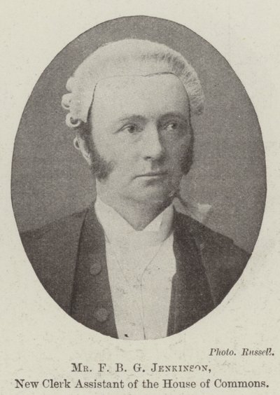 Mr F B G Jenkinson, New Clerk Assistant of the House of Commons by English Photographer