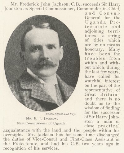Mr F J Jackson, New Commissioner of Uganda by English Photographer