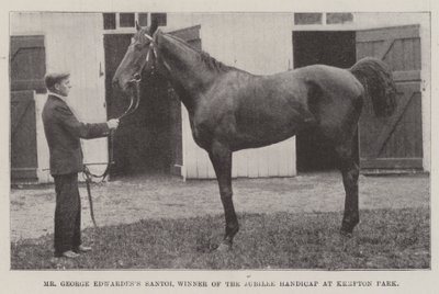 Mr George Edwardess Santoi, Winner of the Jubilee Handicap at Kempton Park by English Photographer