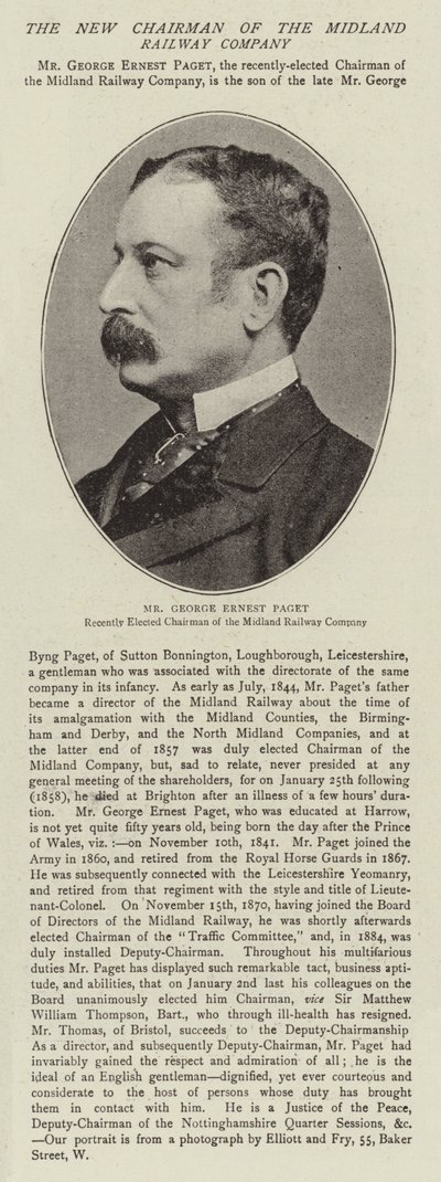 Mr George Ernest Paget by English Photographer