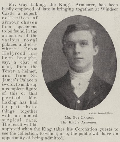 Mr Guy Laking, the King