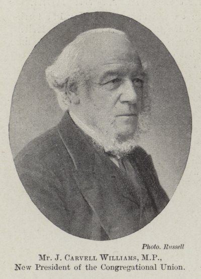 Mr J Carvell Williams, MP, New President of the Congregational Union by English Photographer