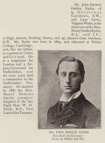 Mr John Dudley Ryder by English Photographer