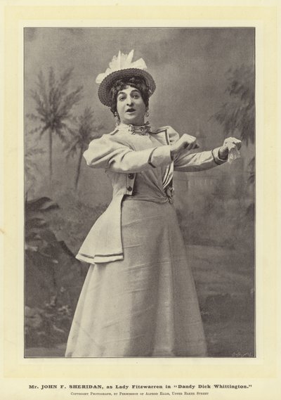 Mr John F Sheridan as Lady Fitzwarren in Dandy Dick Whittington by English Photographer