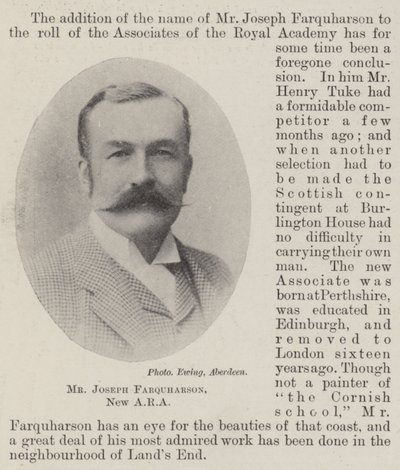 Mr Joseph Farquharson, New ARA by English Photographer