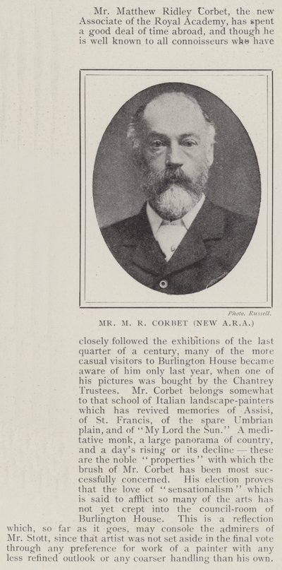 Mr M R Corbet, New ARA by English Photographer