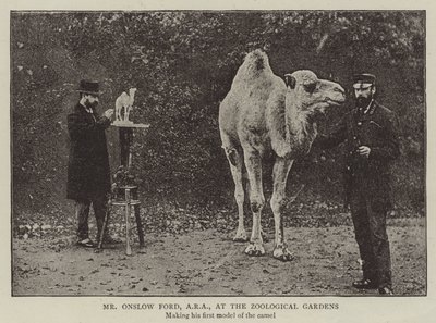 Mr Onslow Ford, ARA, at the Zoological Gardens by English Photographer