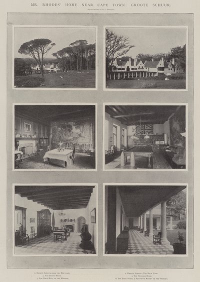 Mr Rhodes Home near Cape Town, Groote Schuur by English Photographer