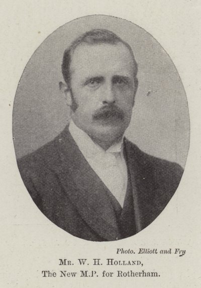 Mr W H Holland, the New MP for Rotherham by English Photographer