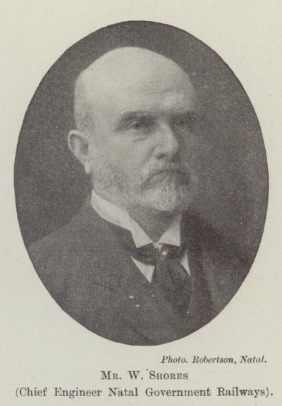 Mr W Shores, Chief Engineer Natal Government Railways by English Photographer