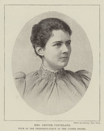 Mrs Grover Cleveland, Wife of the President-Elect of the United States by English Photographer