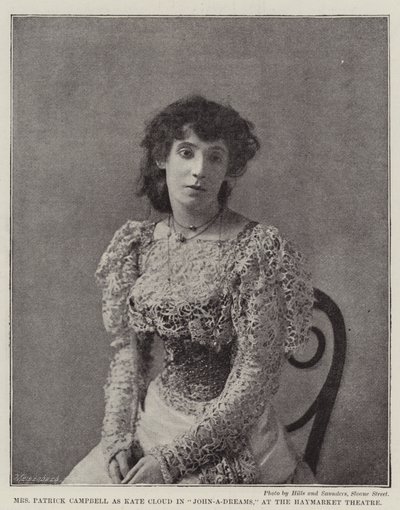 Mrs Patrick Campbell as Kate Cloud in John-a-Dreams at the Haymarket Theatre by English Photographer