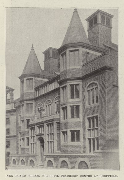 New Board School for Pupil Teachers Centre at Sheffield by English Photographer