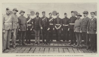 New Zealand Rifle Team for the Bisley Meeting, in Charge of Major J R Sommerville by English Photographer