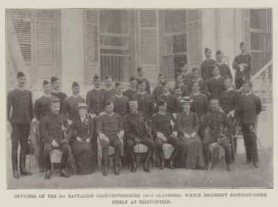 Officers of the 1st Battalion Gloucestershire (28th Slashers), which Regiment Distinguished Itself at Rietfontein by English Photographer
