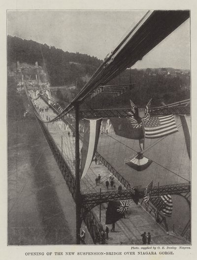 Opening of the New Suspension-Bridge Over Niagara Gorge by English Photographer