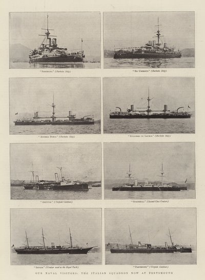 Our Naval Visitors, the Italian Squadron now at Portsmouth by English Photographer