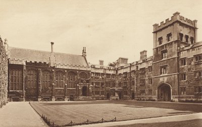 Oxford: Exeter College, The Quadrangle and Hall by English Photographer