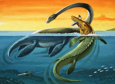 Prehistoric Creatures in the Ocean by English Photographer