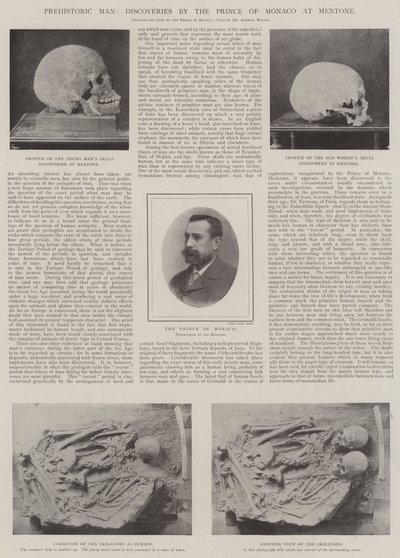 Prehistoric Man, Discoveries by the Prince of Monaco at Mentone by English Photographer