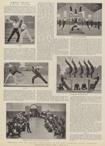 Preparing for the Military Tournament at the Army Gymnastic School, Aldershot by English Photographer