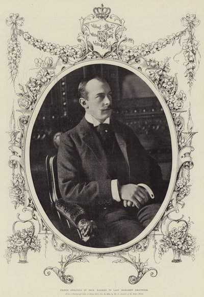 Prince Adolphus of Teck, married to Lady Margaret Grosvenor by English Photographer