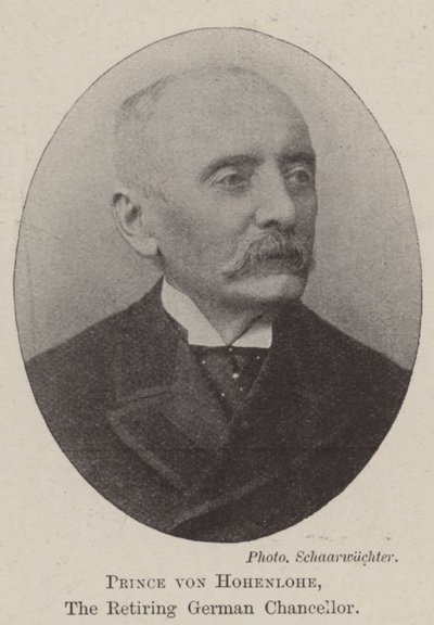 Prince von Hohenlohe, the Retiring German Chancellor by English Photographer