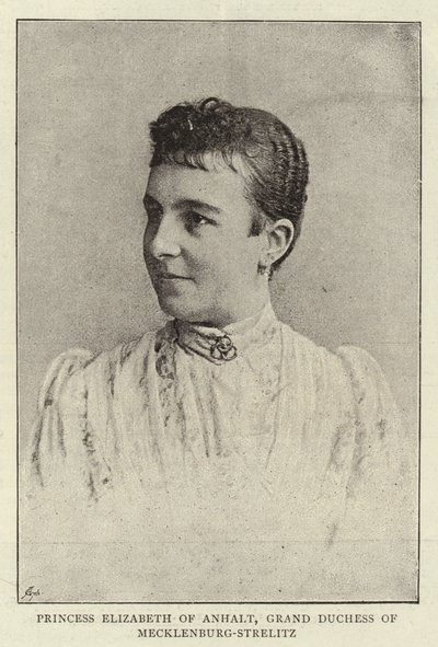 Princess Elizabeth of Anhalt, Grand Duchess of Mecklenburg-Strelitz by English Photographer