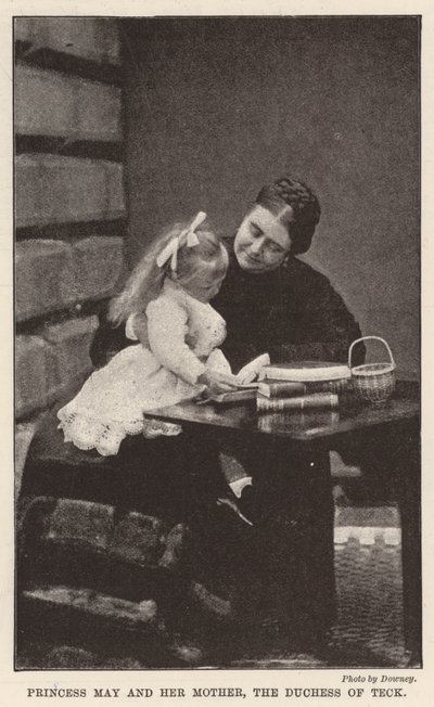 Princess May and her Mother, the Duchess of Teck by English Photographer