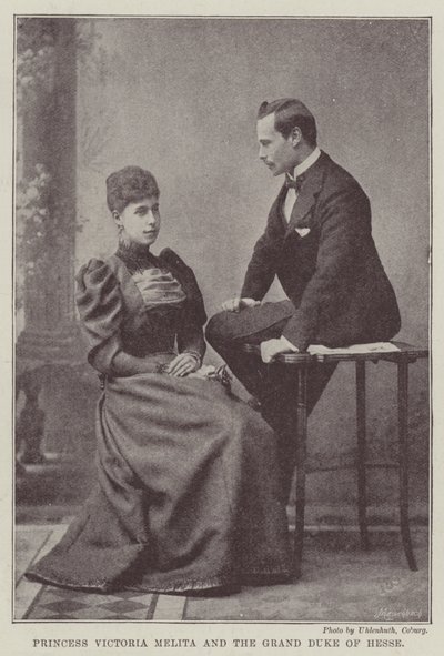 Princess Victoria Melita and the Grand Duke of Hesse by English Photographer