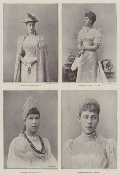 Princess Victoria Melita of Saxe-Coburg and Gotha by English Photographer