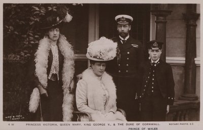 Princess Victoria, Queen Mary, King George V, The Duke Of Cornwall by English Photographer
