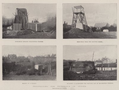 Prospecting for Petroleum in Sussex by English Photographer