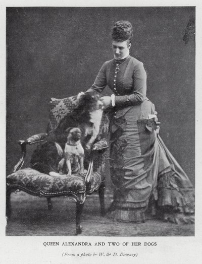 Queen Alexandra and two of her dogs by English Photographer