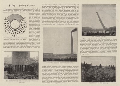 Razing a Factory Chimney by English Photographer
