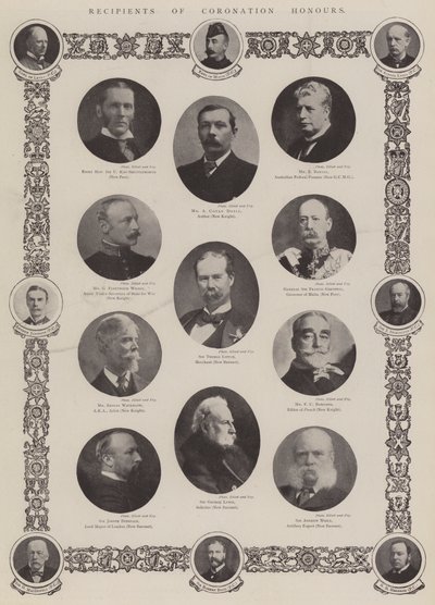 Recipients of Coronation Honours by English Photographer