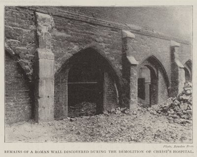 Remains of a Roman Wall Discovered During the Demolition of Christ