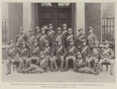 Representatives of the Honourable Artillery Company in the City Imperial Volunteers, the Mounted Detachment in Khaki by English Photographer